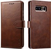 Voor Galaxy Note 8 GUSSIM zakelijke stijl horizontale flip lederen tas met houder & kaartsleuven & portemonnee (bruin)