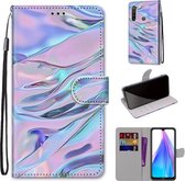 Voor Xiaomi Redmi Note 8T Gekleurde Tekening Cross Textuur Horizontale Flip PU Lederen Case met Houder & Kaartsleuven & Portemonnee & Lanyard (Fluorescerende Watertextuur)