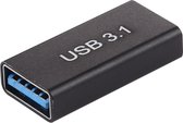Type-C / USB-C vrouwelijk naar USB 3.0 vrouwelijk aluminium adapter (zwart)