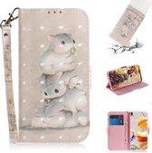 Voor LG K61 3D Gekleurde Tekening Horizontale Flip Leren Case met Houder & Kaartsleuven & Portemonnee & Lanyard (Eekhoorns)