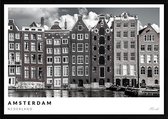 Poster Stad Amsterdam A2 - 42 x 59,4 cm (Exclusief Lijst)