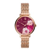 Fossil Jacqueline Horloge - Fossil dames horloge - Roségoud - diameter 36 mm - Rose Gold toned Stainless Steel