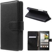 Huawei G510 Hoesje Wallet Case Zwart