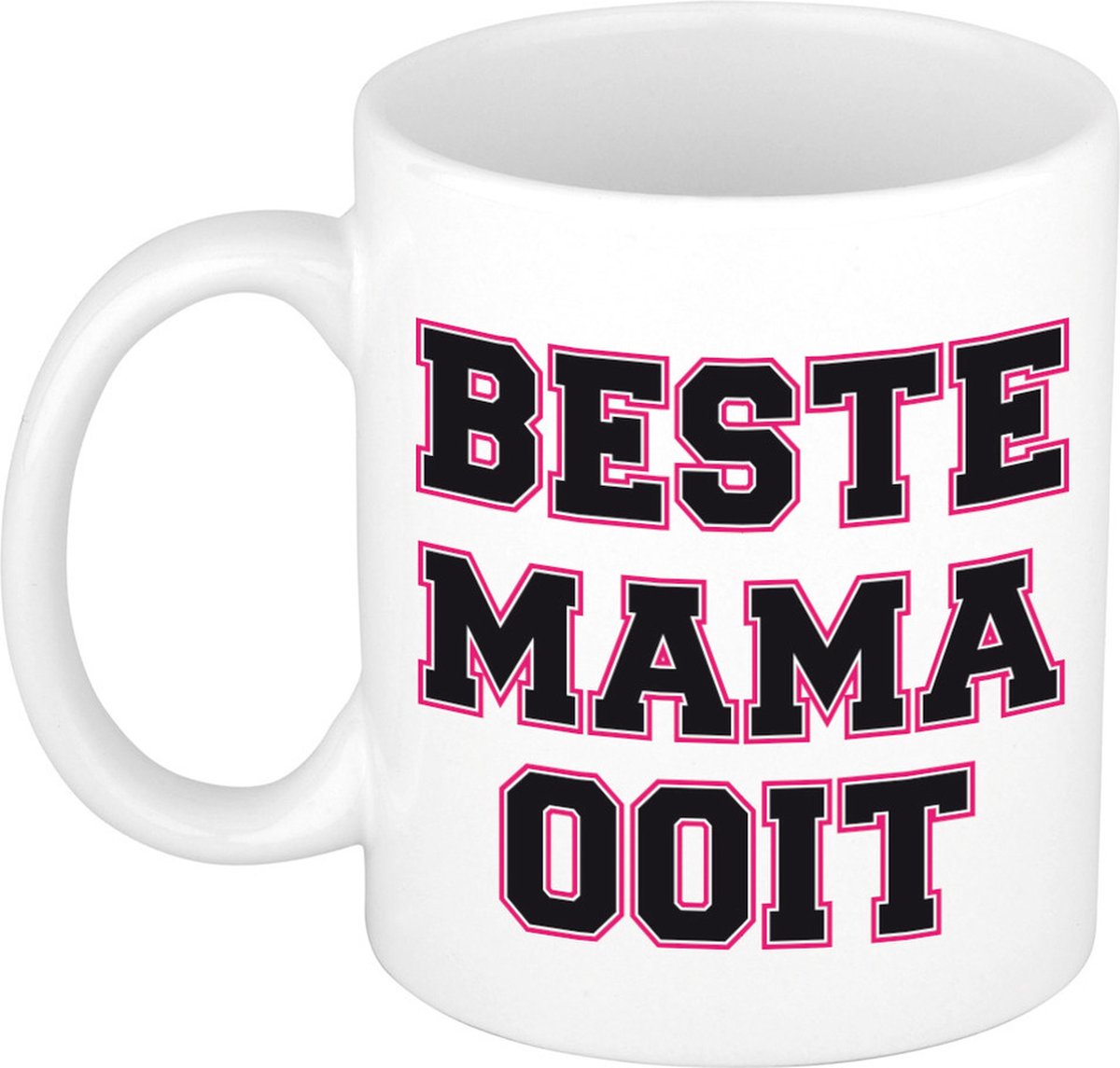 Beste mama ooit koffiemok - drink beker - wit - cadeau - Moederdag / verjaardag - 300 ml