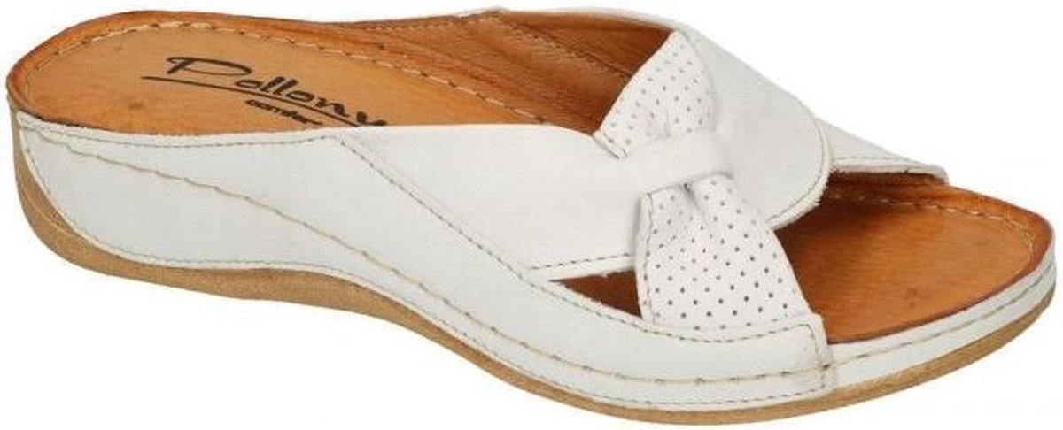 Pollonus Comfort Shoes -Dames - off-white/ecru/parel - slippers & muiltjes - maat 41