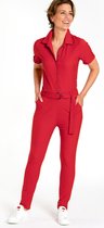 Rode Jumpsuit van Je m'appelle - Dames - Travelstof - Maat XL - 2 maten beschikbaar