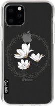 Casetastic Apple iPhone 11 Pro Hoesje - Softcover Hoesje met Design - Line Art Flower Print