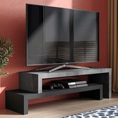 TemaHome- TV Meubel Hoek-tv-meubel Cliff - 125cm - Zwart; Grijs; Betonlook