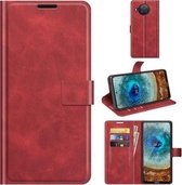 Voor Nokia X10/X20 Retro Kalf Patroon Gesp Horizontale Flip Lederen Case met Houder & Kaartsleuven & Portemonnee (Rood)