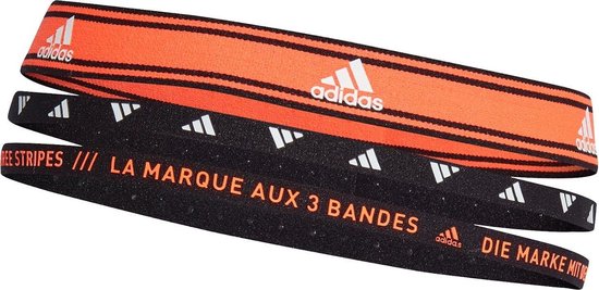 adidas - Training Headbands 3 Per Pack - Sport Haarband - One Size - Rood |  bol