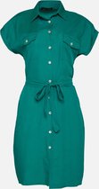 LOLALIZA Overhemd jurk met ceintuur - Groen - Maat 42