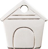Dog House roestvrijstalen dierenpenning small/klein 2 cm x 2,09 cm RedDingo