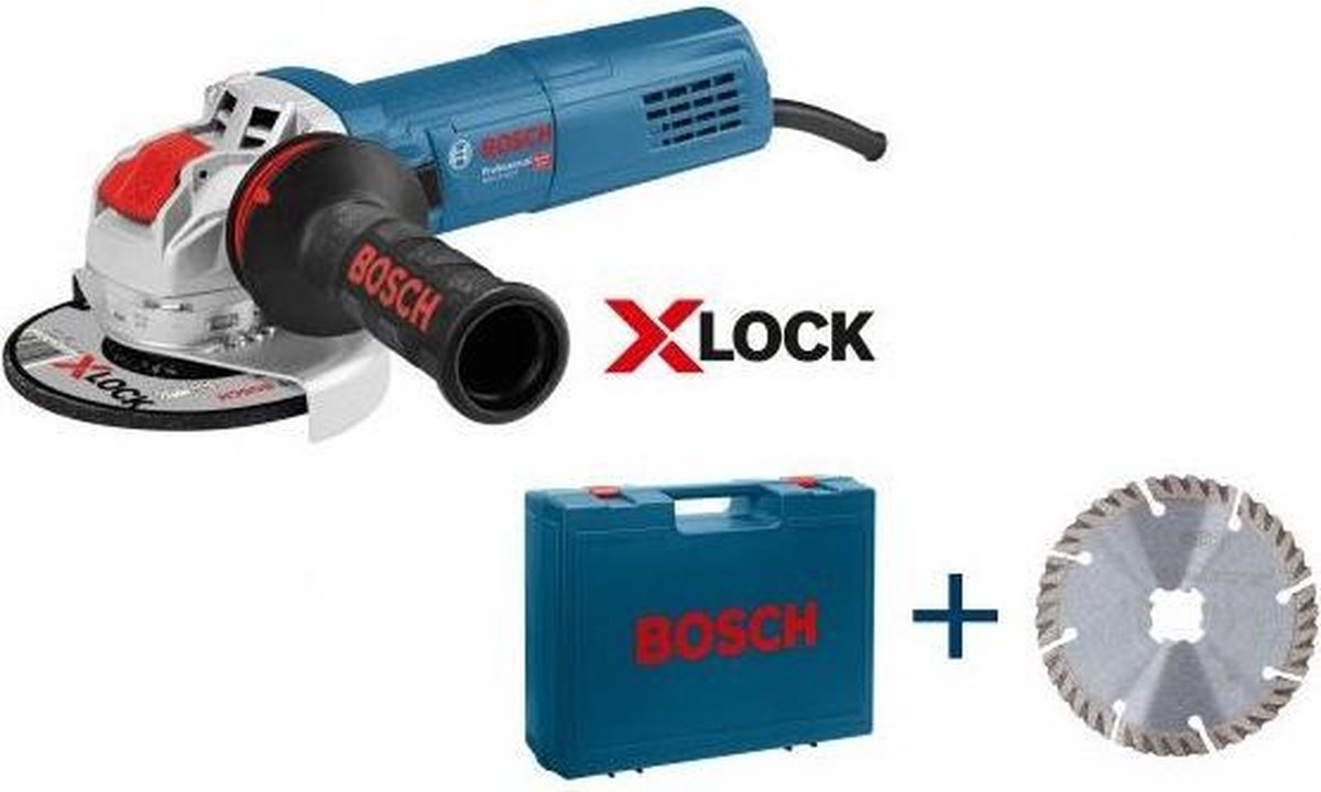 Bosch GWX 9125 S XLOCK Haakse slijper in koffer 900W 125mm