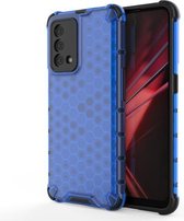 Voor OPPO K9 schokbestendige honingraat pc + TPU beschermhoes (blauw)