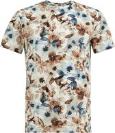 WE Fashion Heren T-shirt met bloemendessin