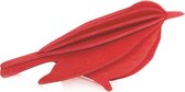 Lovi Bird 8 cm Rood Berkenhout