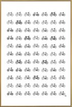 JUNIQE - Poster met kunststof lijst Bike Variations -20x30 /Wit &