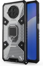 Voor Xiaomi Mi 10T Lite 5G Space PC + TPU-ringhouder beschermhoes (wit)