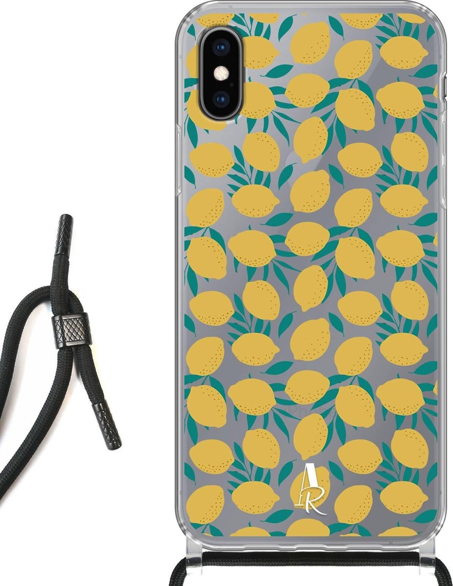 iPhone Xs hoesje met koord - Lemons