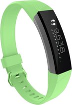 By Qubix Geschikt voor Fitbit Alta HR siliconen bandje met gesp - Maat: Large - Licht Groen Smartwatchbandje bandje Armband Polsband Strap Band