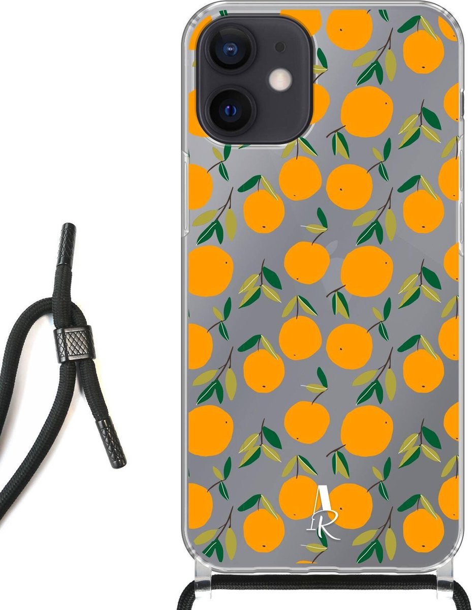 iPhone 12 Mini hoesje met koord - Oranges