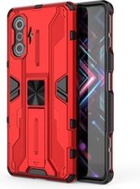 Voor Geschikt voor Xiaomi Redmi K40 Gaming Supersonic PC + TPU Schokbestendige beschermhoes met houder (rood)