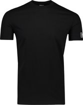 Dsquared2 T-shirt Zwart Getailleerd - Maat L - Heren - Herfst/Winter Collectie - Katoen;Elastaan