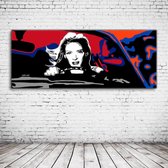 Kill Bill Pop Art Canvas - 100 x 50 cm - Canvasprint - Op dennenhouten kader - Geprint Schilderij - Popart Wanddecoratie