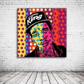 Pop Art Wiz Khalifa Canvas - 80 x 80 cm - Canvasprint - Op dennenhouten kader - Geprint Schilderij - Popart Wanddecoratie