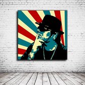 Pop Art Andre Hazes Canvas - 90 x 90 cm - Canvasprint - Op dennenhouten kader - Geprint Schilderij - Popart Wanddecoratie