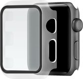Apple Watch Hoesje met Screenprotector gehard glas - 44mm - Clear