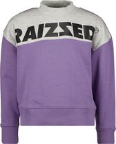 Raizzed Madras Meisjes Trui - Grey Purple - Maat 176