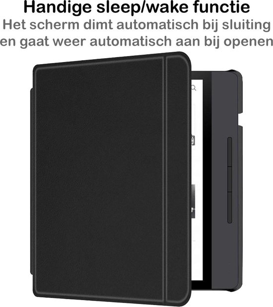 Hoesje Geschikt voor Tolino Vision 5 Hoesje Luxe Bescherm Case - Hoes Geschikt voor Tolino Vision 5 Hoes Book Cover - Zwart van Hoesje  — afbeelding 5