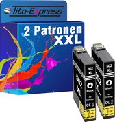 PlatinumSerie 2x inkt cartridge alternatief voor Epson 502XL Black