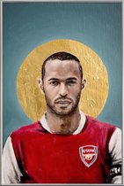 JUNIQE - Poster met kunststof lijst Football Icon - Thierry Henry