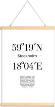 JUNIQE - Posterhanger Stockholm -30x45 /Wit & Zwart
