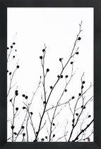 JUNIQE - Poster in houten lijst Winter Silhouettes 2 -20x30 /Wit &