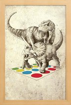 JUNIQE - Poster in houten lijst The Ultimate Battle -30x45 /Rood & Wit