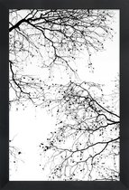 JUNIQE - Poster in houten lijst Black Branches 2 -30x45 /Wit & Zwart