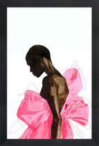 JUNIQE - Poster met houten lijst Bloom -40x60 /Roze