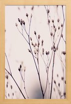 JUNIQE - Poster in houten lijst Wild Flower Pastel 3A Beige -30x45