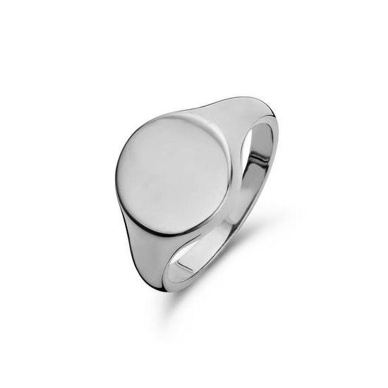 New Bling Zilveren Zegel Ring 9NB 0269 62 - Maat 62 - 12 x 20 mm - Zilverkleurig
