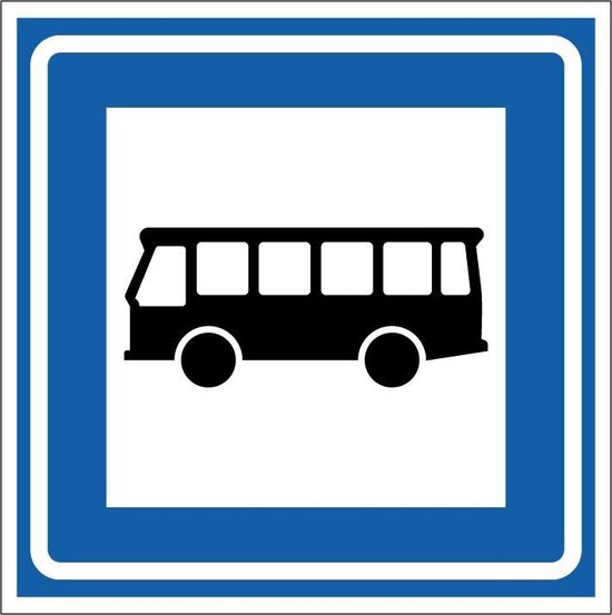 Panneau d'arrêt de bus - plastique - L3b 200 x 200 mm