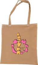 Anha'Lore Designs - Tribal - Exclusieve handgemaakte tote bag - Taupe