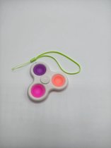 Simple Dimple Triple-fidget toys - pop it -Wit MULTIkleuren.