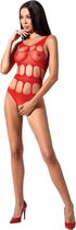 PASSION WOMAN BODYSTOCKINGS | Passion Woman Bs083 Teddy Bodystocking - Red One Size
