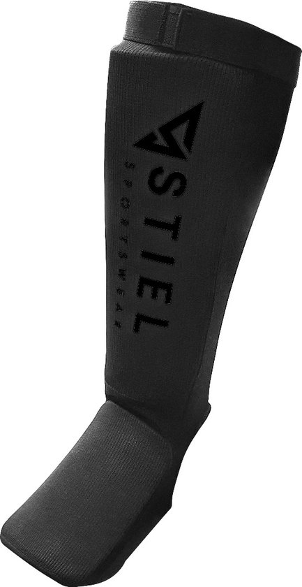 Stiel Scheenkousen Kickboksen - Katoen - Volledig zwart - M/L