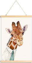 JUNIQE - Posterhanger Mr Giraffe -20x30 /Bruin & Ivoor