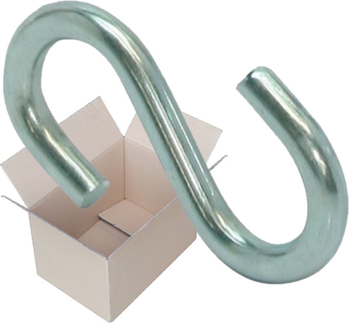 S-haak 35x4mm verzinkt doos 100 stuks
