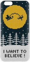 FLAVR Kerst Cardcase Ugly Xmas Sweater kerstman believe iPhone 6 6s - Blauw